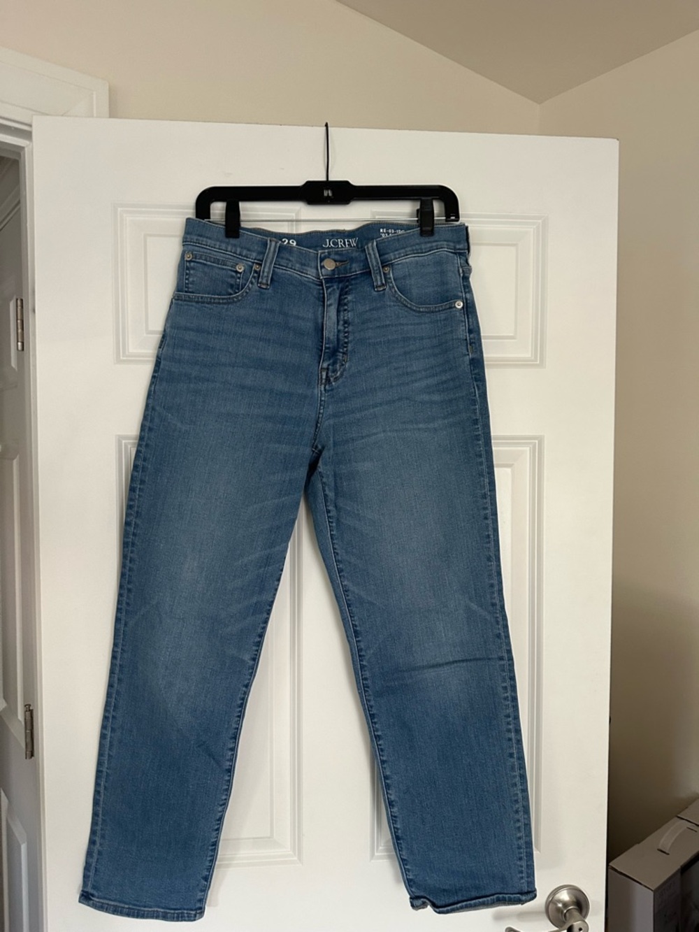 J. Crew Women's Mid Wash Straight Jeans - Blue. Size 29